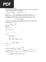 Cauchy-Euler Equation:: Dy D Y Dy Ax Ax Ax Ayq DX DX DX Aa Aa Xe DT X E T X DX X Xe T X D D DX D DT XD