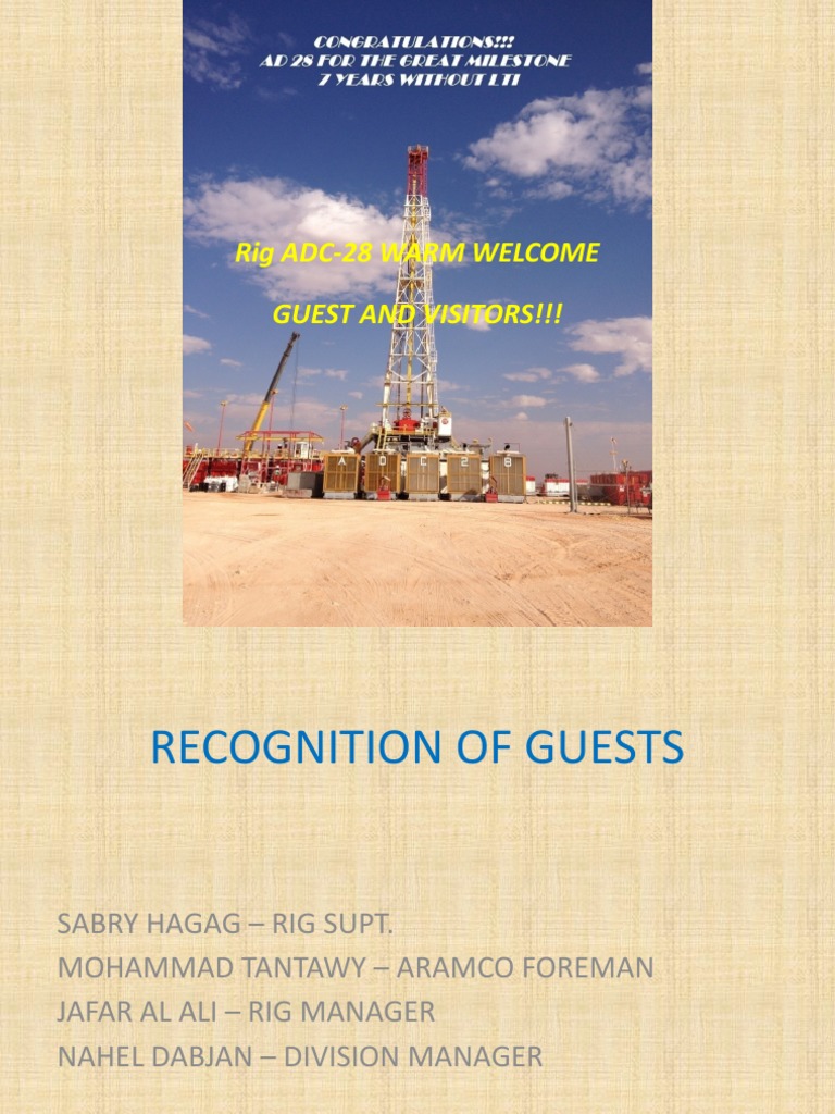 Rig Adc-28 Warm Welcome Guest and Visitors!!! | PDF