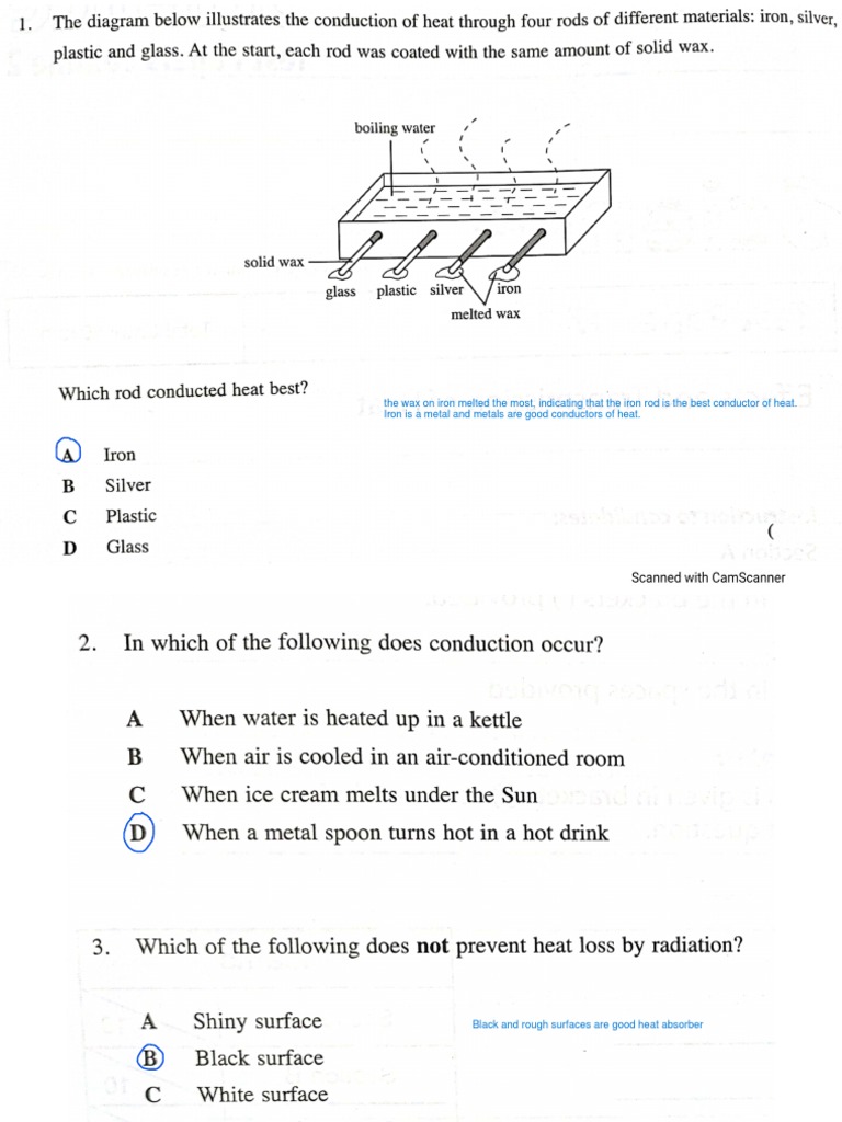 The Wax On Iron Melted The Most, Indicating That The Iron Rod Is The
