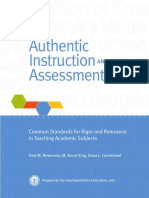 Authentic Instruction and Assessment