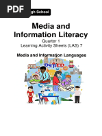 Dia and Information Literacy: Quarter 1 Learning Activity Sheets (LAS) 7