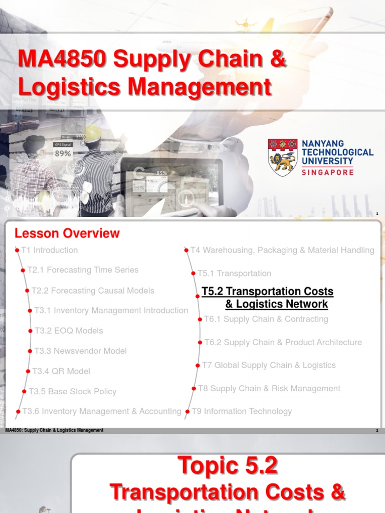 MA4850 Supply Chain & Logistics Management | PDF | Logistics | Transport
