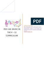 Rudiments & Elements of Music: Ped 118: Music in The K - 12 Curriculum