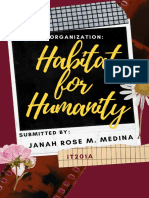 Habitat For Humanity: Janah Rose M. Medina