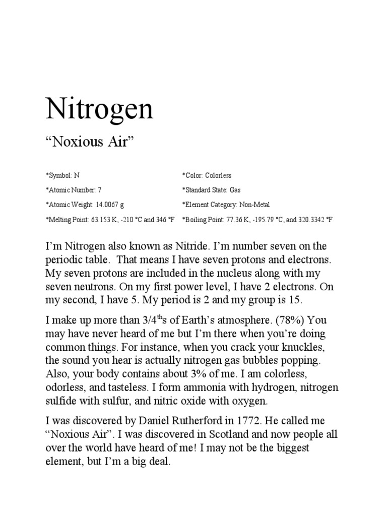 Nitrogen | PDF