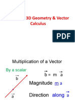 Vector Calculus: 3D Geometry & Multiplication