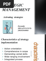 Strategic Management: Activating Strategies