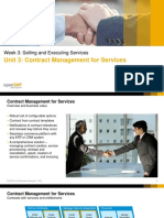 Unit 3: Contract Management For Services: Week 3: Selling and Executing Services