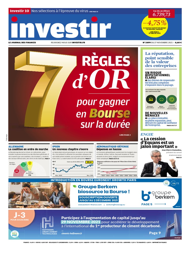 Investir 2021-11-27 | Pdf | Actionnaire | Investisseurs