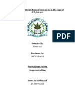 Analysis of Presidential Form of Government in The Light of J.W. Burgess