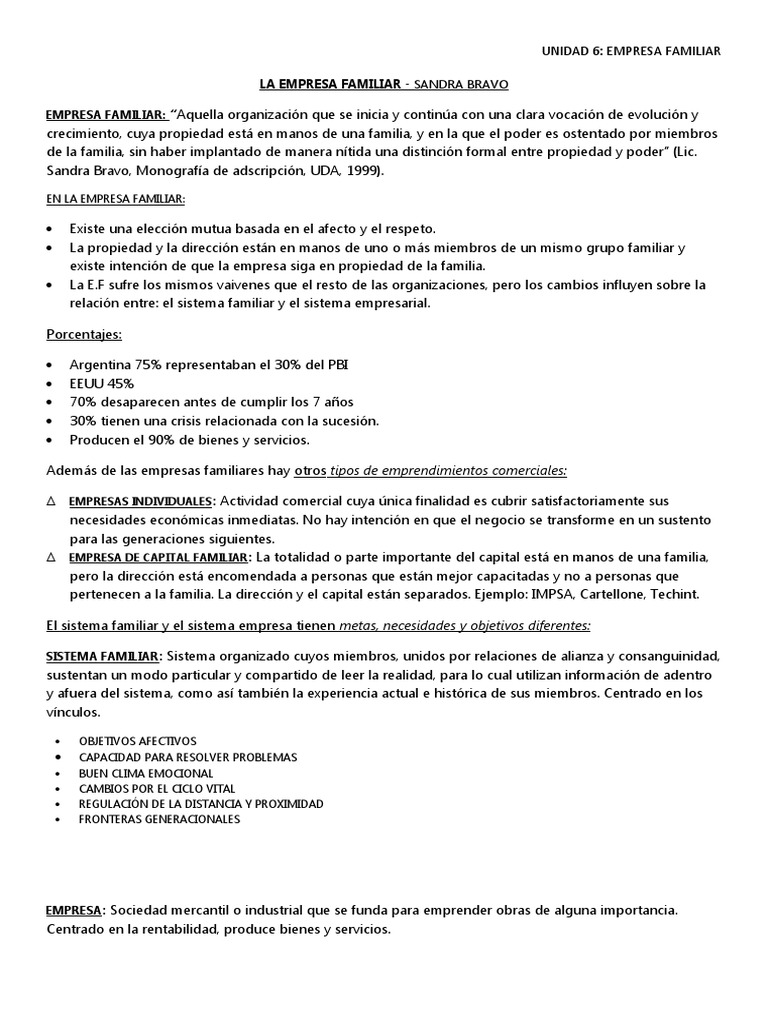 Características y Etapas de la Empresa Familiar | PDF | Liderazgo