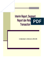 Laporan Keuangan Interim, Segmentasi dan Transaksi Terkait
