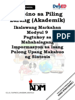ADM Modyul 9 Filipino Sa Piling Larang (Akademik)