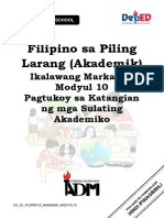 ADM Modyul 10 Filipino Sa Piling Larang (Akademik)