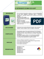 Ficha Tecnica Detergente Ecomax Eco Soft