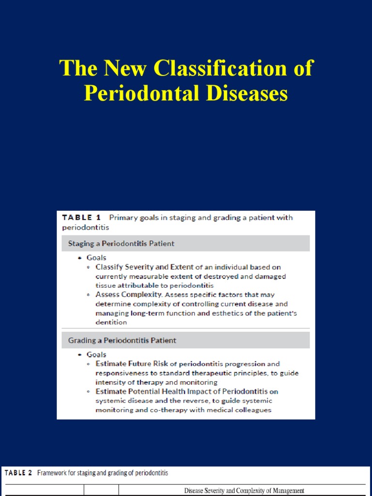 New Classification Perio PDF Tooth Periodontology