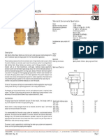 Technical Data Sheet: High Velocity Water Spray Nozzle