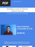 Building A Lean AI Startup