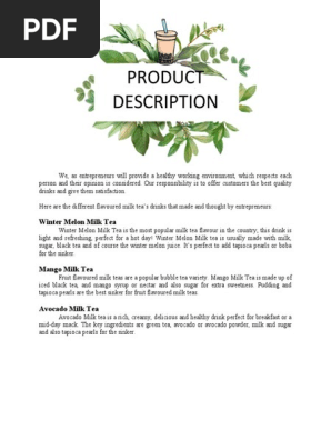 PRODUCT DESCRIPTION