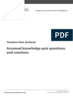 Taxnz118 - Assumed Knowledge Quiz 08042019