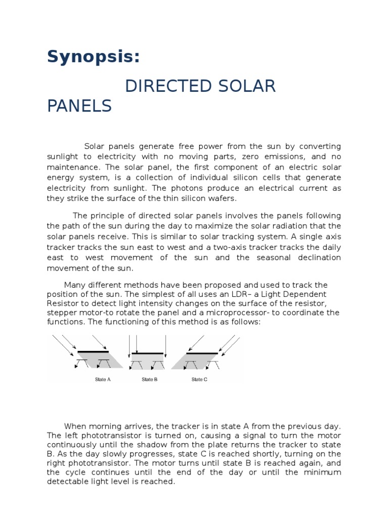 Directed Solar Panels | PDF