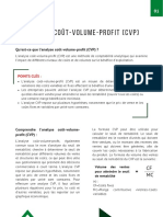 Analyse Coût Volume Profit (CVP)