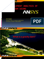 Gravity Dam Analysis Using Ansys