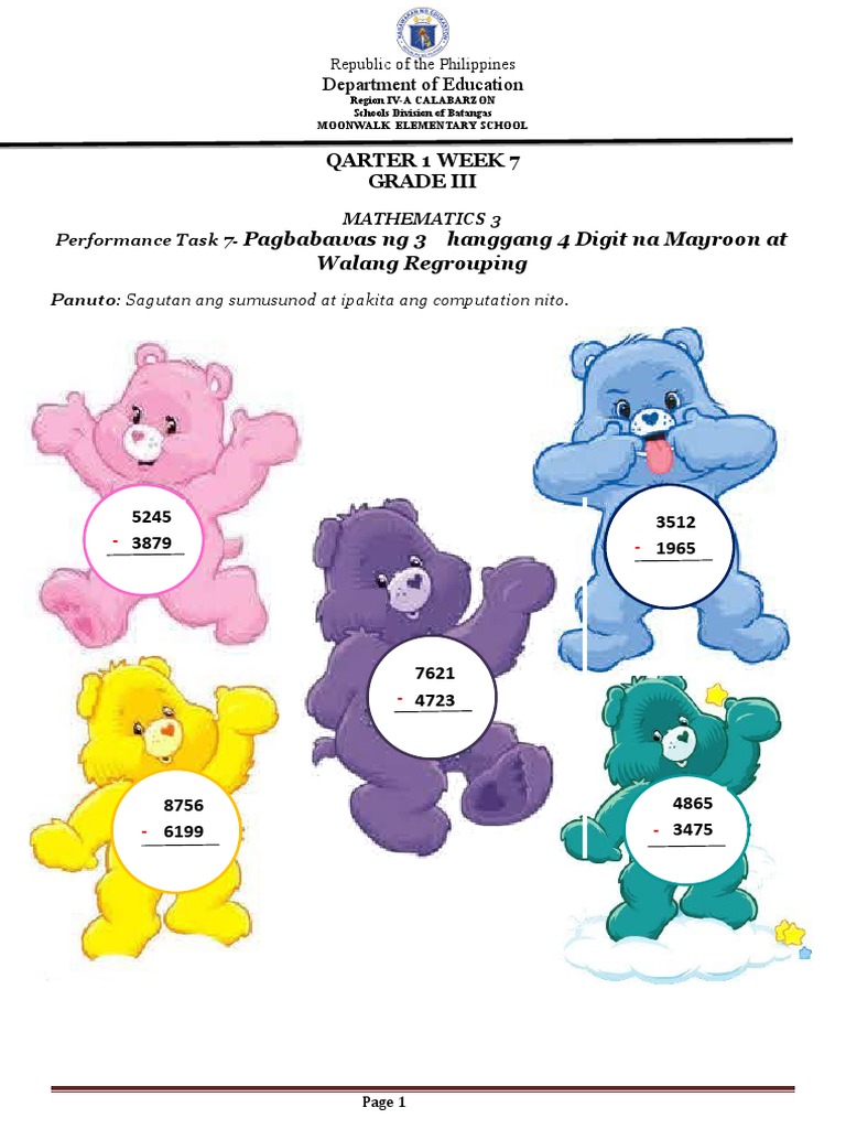 Math Performance Task W7 8 | PDF