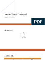 Parser Table Extended: Hamad Ul Qudous