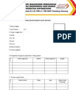 Form Pendaftaran KMW 2022