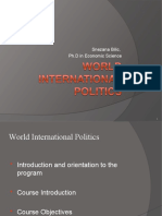 Dr. Snezana Bilic's Course on World International Politics