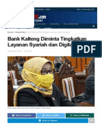Bank Kalteng Diminta Tingkatkan Layanan Syariah Dan Digital