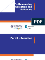 Lecture 7 - Resourcing Part 3 - Selection and Follow Up