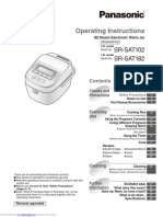 Operating Instructions: SR-SAT102 SR-SAT182