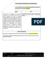 Elaboración de Nuestra Experiencia de Aprendizaje