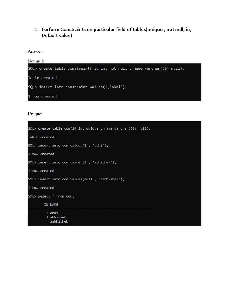 Oracle Database Constraints and Triggers Guide | PDF | Pl/Sql | Databases