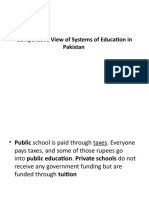 Comparative View of Systems of Education in Pakistan