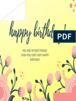 Cream Flowers Girlfriend Birthday Card