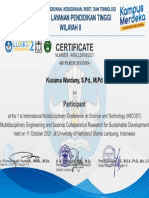 E-Certificate Kusuma Wardany, S.PD., M.PD