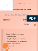 Duty Exemption Scheme: Prestige Institute of Management and Research, Indore