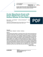 Ocular Myasthenia Gravis With Severe Blepharitis A