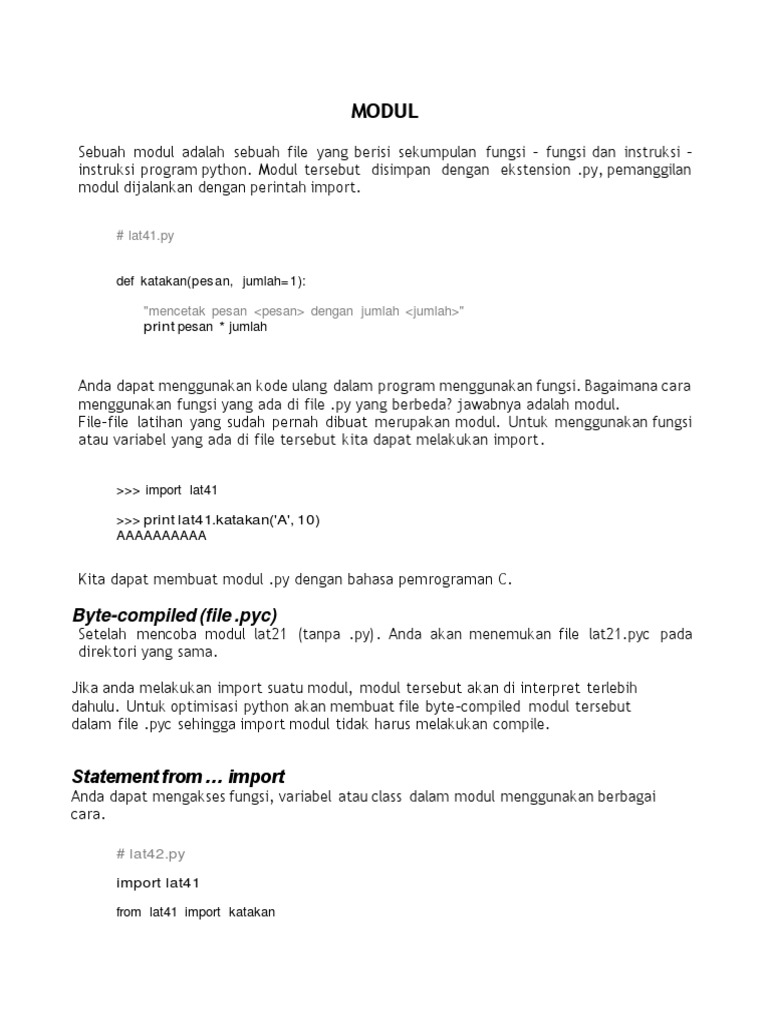 Modul Pada Python | PDF