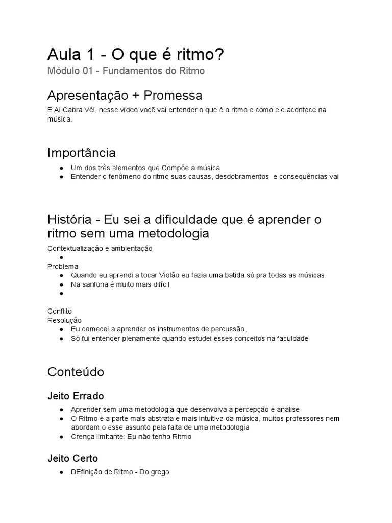 Fundamentos do Ritmo na Música | PDF | Ritmo