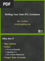 Writing Your Own STL Container: Ray Lischner