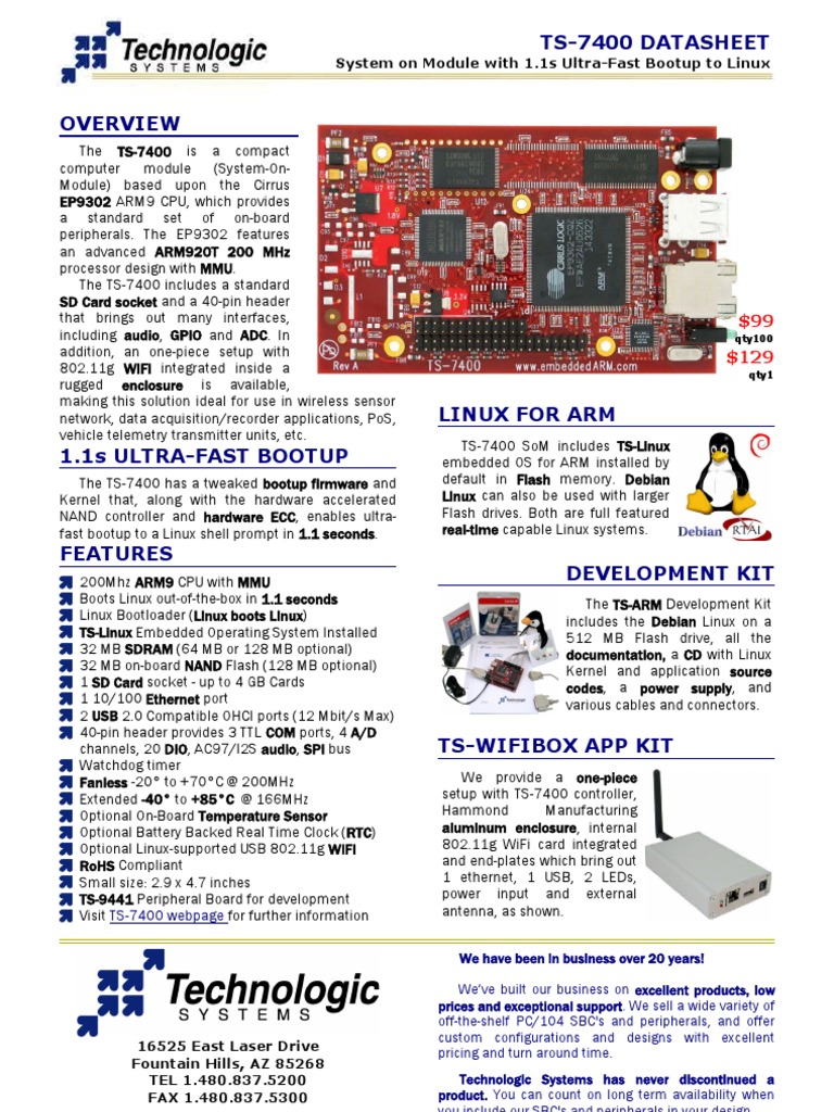 Ts 7400 Datasheet | Booting | Flash Memory