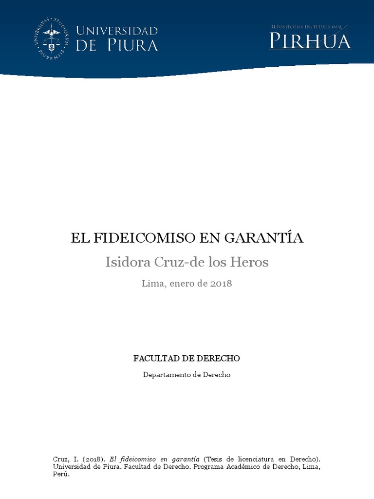 Fideicomiso en Garantía: Análisis y Usos | PDF | Ley de fideicomiso ...
