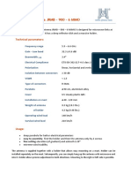 Parabolic Antenna JRMB - 900 - 6 MIMO: Technical Parameters