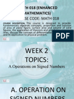 Math 018 (Enhanced Mathematics)