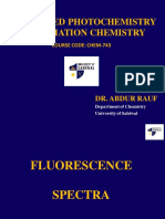 Advanced Photochemistry & Radiation Chemistry: Dr. Abdur Rauf