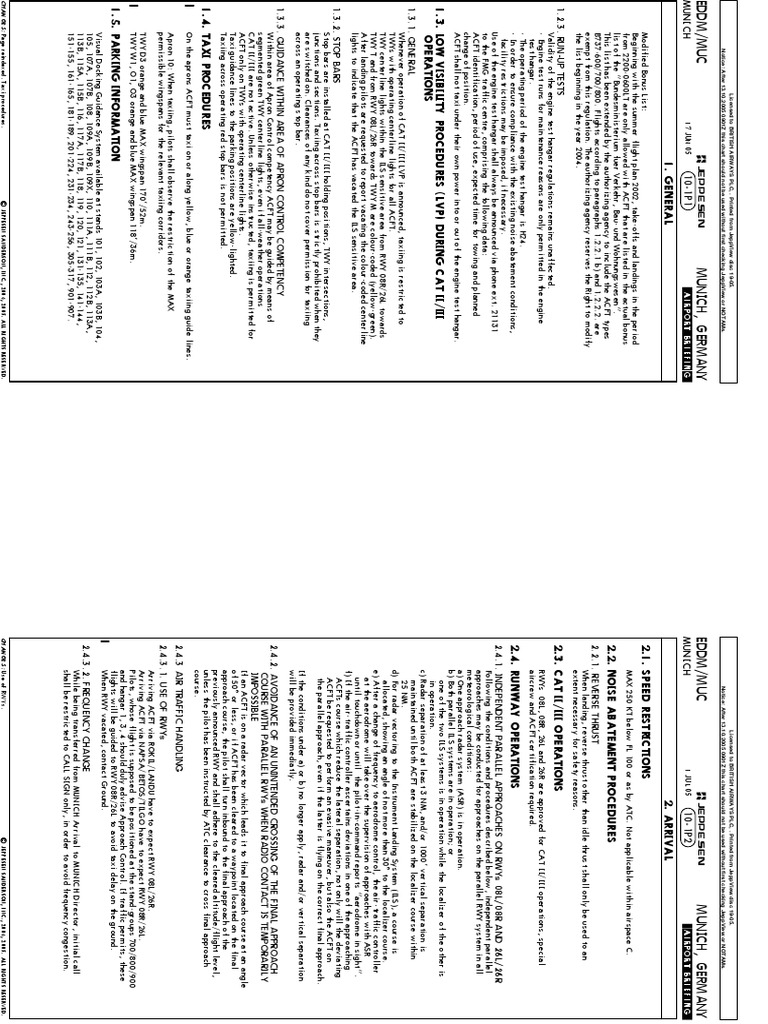 EDDM | PDF | Air Traffic Control | Instrument Flight Rules